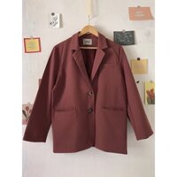 Áo khoác blazer hồng ruốc secondhand 2 lớp-2hand