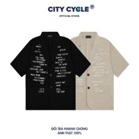 Áo Khoác Blazer Local Brand Letter City Cycle nam nữ form rộng oversize