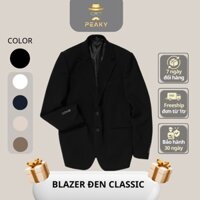 Áo Khoác Blazer Nam Đen Classic Peaky - Hình Thật Mẫu Mặc