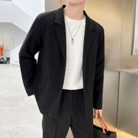 Áo khoác Blazer Nam Form dài tay unisex basic chất Hàn cao cấp Flannel Hàn cao cấp ,hợp mọi thời đại XZ002
