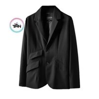 ÁO KHOÁC BlAZER NAM NỮ 3 TÚI T-A-N thời trang unisex phong cách Hàn Quốc AV025 dễ phối đồ màu đen