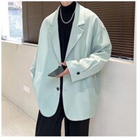 Áo Khoác Blazer Nam Nữ Form Rộng Dài Tay Thời Trang Unisex Basic Cổ Vest ,Phong Cách Hàn Quốc (Kèm Phụ Kiện)