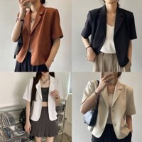 Áo Khoác Blazer Nữ Tay Ngắn Phong Cách Hàn Quốc