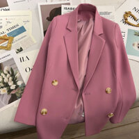 Áo Khoác Blazer Vest Hồng Ngọc Ngọt Ngào Cá Tính Cho Nữ Nhập Trực Tiếp Từ Từ QCCC