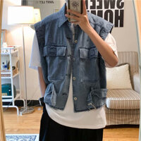 Áo khoác bò ghi lê nam nữ màu đen xám và xanh 8867 Ponluxury