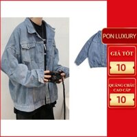 Áo khoác bò nam form rộng dài tay màu xanh phong cách Hàn Quốc 20097 Pon.mens hà nội hcm