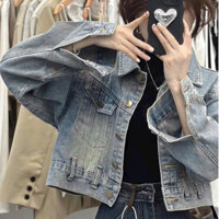 áo khoác bò nữ croptop