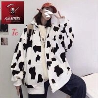 Áo khoác bò sữa chất nỉ siêu đẹp