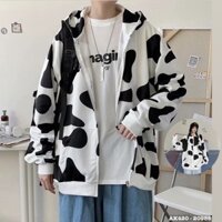 Áo Khoác Bò Sữa Nam Nữ PODA Form Rộng Hoodie Thun Nỉ Cặp Đôi Kute Có Mũ Nón Khóa Dây Kéo Đẹp Hottrend 2021 AKN105