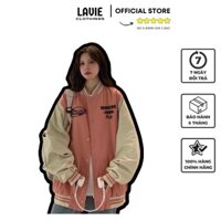 Áo khoác bomber 1988 nam nữ dài tay Hàn Quốc chất liệu nhung tăm LAVIE AK104