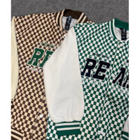 Áo khoác bomber 2 lớp hoạ tiết caro nam nữ Blend & Trend