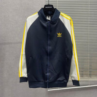 Áo Khoác Bomber Adidas Mẫu Mới 3 Sọc Logo Vàng - Áo Khoác Bomber Chất Dày Dặn Cao Cấp Áo Das chất chuẩn