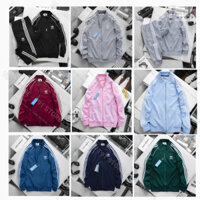 Áo Khoác Bomber Adidas Thể Thao Nam Vải Thun Nỉ Dày Co Giãn Khóa Chống Nước Áo Khoác 3 Sọc kẻ Trắng - Lala Sto