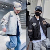 Áo khoác bomber bé trai 14-50kg từ 4-16 tuổi mẫu ONE. Áo ấm cho bé, áo giữ nhiệt