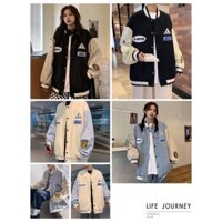 Áo khoác Bomber Cặp Đôi Nam Nữ chất Dù logo thêu Chữ K Tam Giác Xịn Sò TLDbomber111