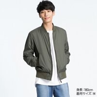 Áo khoác bomber của nam Uniqlo, Aó khoác Uniqlo Nhật, Áo khoác phao trần bông bomber jacket Uniqlo nam
