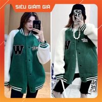 Áo Khoác Bomber Dạ Chữ W Form Thụng Hàng Quảng Châu AK0017-Teen 888