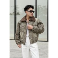ÁO KHOÁC BOMBER DẠ CỔ LÔNG, CÓ THỂ THÁO RỜI, FORM BOXY - Style by EDEN.