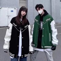 Áo Khoác bomber Đồng Phục Bóng Chày Hàn Quốc Cho Cặp Đôi simple áo khoác bomber nữ unisex áo khoác nam nữ fashion áo khoác gió 2 lớp from rộng áo khoác nam đẹp