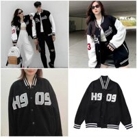 Áo Khoác Bomber Dù Bóng Chày Chữ G Nam Nữ Áo Khoác Gió Chữ S Màu Đen Cặp Đôi Rẻ Đẹp -UNISEX Kiểu Bomber Jacket - Đen chữ G,M