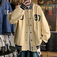 Áo khoác Bomber dù HD90 form rộng 2 lớp nam nữ Unisex siêu duyên KMG - Kem Nâu,L