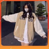 Áo khoác Bomber form rộng Unisex CHOOSE, Áo Hoodie không mũ Oversize