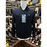 Áo khoác Bomber gió Dior 2 mặt Đen trơn phối Đen họa tiết logo LA