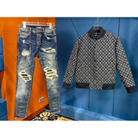 áo khoác bomber Iv Gấm Dệt