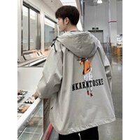 Áo khoác Bomber Jacket dù 2 lớp nam nữ In hình