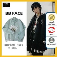 ÁO KHOÁC BOMBER JACKET FACE UNISEX Ảnh thật - Đen - XL