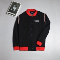 Áo khoác bomber jacket Gucci. Áo khoác bomber jacket bóng chày Thêu GUCCI. áo khoác nam nữ Thu Đông