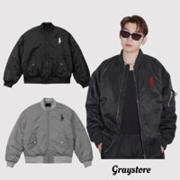 Áo Khoác Bomber Jacket  Ralph lauren Nam Nữ phong cách Hàn Quốc,hàng xịn đẹp mặc siêu ấm 3 Lớp Trần Bông GRAYSTORE