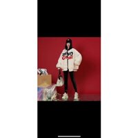 Áo khoác bomber lông cổ  viền chữ COKE