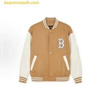 Áo Khoác Bomber MLB Wool Basic Varsity Jacket 3AJPV0141-43BGD Nâu