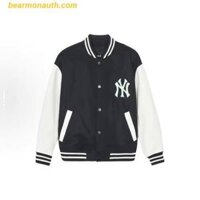 Áo Khoác Bomber MLB Wool Basic Varsity Jacket 3AJPV0141-50BKS Đen