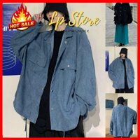 Áo Khoác Bomber Nam Nữ - Áo Khoác Kaki Unisex Trơn Nhung 2 Màu Siêu Hot - LP.STORE  kèm ảnh thật  - XANH