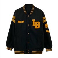 ÁO KHOÁC BOMBER NAM NỮ DÁNG UNISEX TP TKT - ĐEN,M