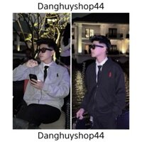 Áo Khoác Bomber Nam Nữ, Hoạ Tiết Thêu Nhỏ Trước Áo, Chất Liệu Nỉ Poly, 2 Màu ĐEN XÁM