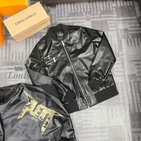 Áo Khoác Bomber Nam Philipp Plein Phối Da Full Áo Cao Cấp - Áo Khoác Bomber Nam Philipp Phối Khoá Siêu Sang