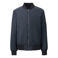 Áo khoác bomber nam trần bông Uniqlo màu xanh than