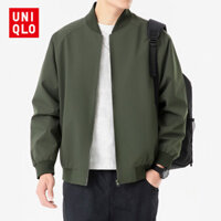 Áo khoác Bomber nam UNIQLO cho mùa xuân thu 2024, Áo khoác bóng chày, Áo len Cardigan phiên bản dành cho doanh nhân nam đến trẻ, Áo dài tay