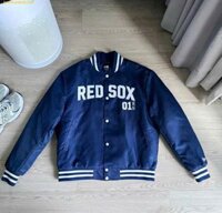 Áo Khoác Bomber New Era Varsity Baseball Jacket Boston Red Sox Navy