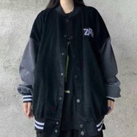 Áo Khoác Bomber Nhung Tăm Nam Nữ | Form Rộng Cá Tính Unisex | Logo Zombies Thêu Nổi | Hot Trend 2021