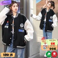 Áo khoác bomber nỉ in Diner khoá nút Cardigan trần bông form rộng Unisex nam nữ - Dinner Đen XL