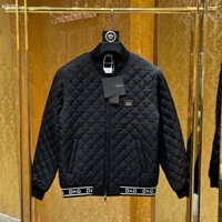 Áo khoác Bomber phao Dolce Gabbana họa tiết vương miện thêu logo DG cạp LA