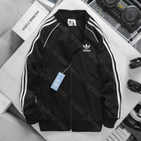 Áo khoác bomber SST thể thao dài tay Adidas 3 sọc, chất vải Poly co giãn 4 chiều Cực Chất Hottrend 2023