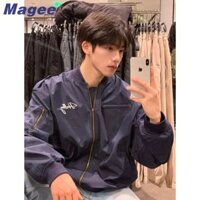 Áo khoác bomber thêu nam Áo dài tay cổ điển kiểu Mỹ mới cho mùa xuân