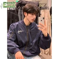 Áo khoác bomber thêu nam Áo dài tay cổ điển kiểu Mỹ mới cho mùa xuân