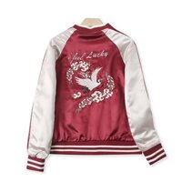 Áo khoác bomber thêu,áo bomber thêu hạc