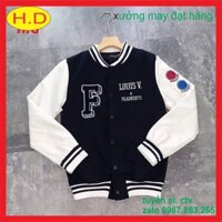 áo khoác bomber thời trang thu đông nam nữ - áo bomber f Loius  form rộng, unisex, freesize giá rẻ nhất